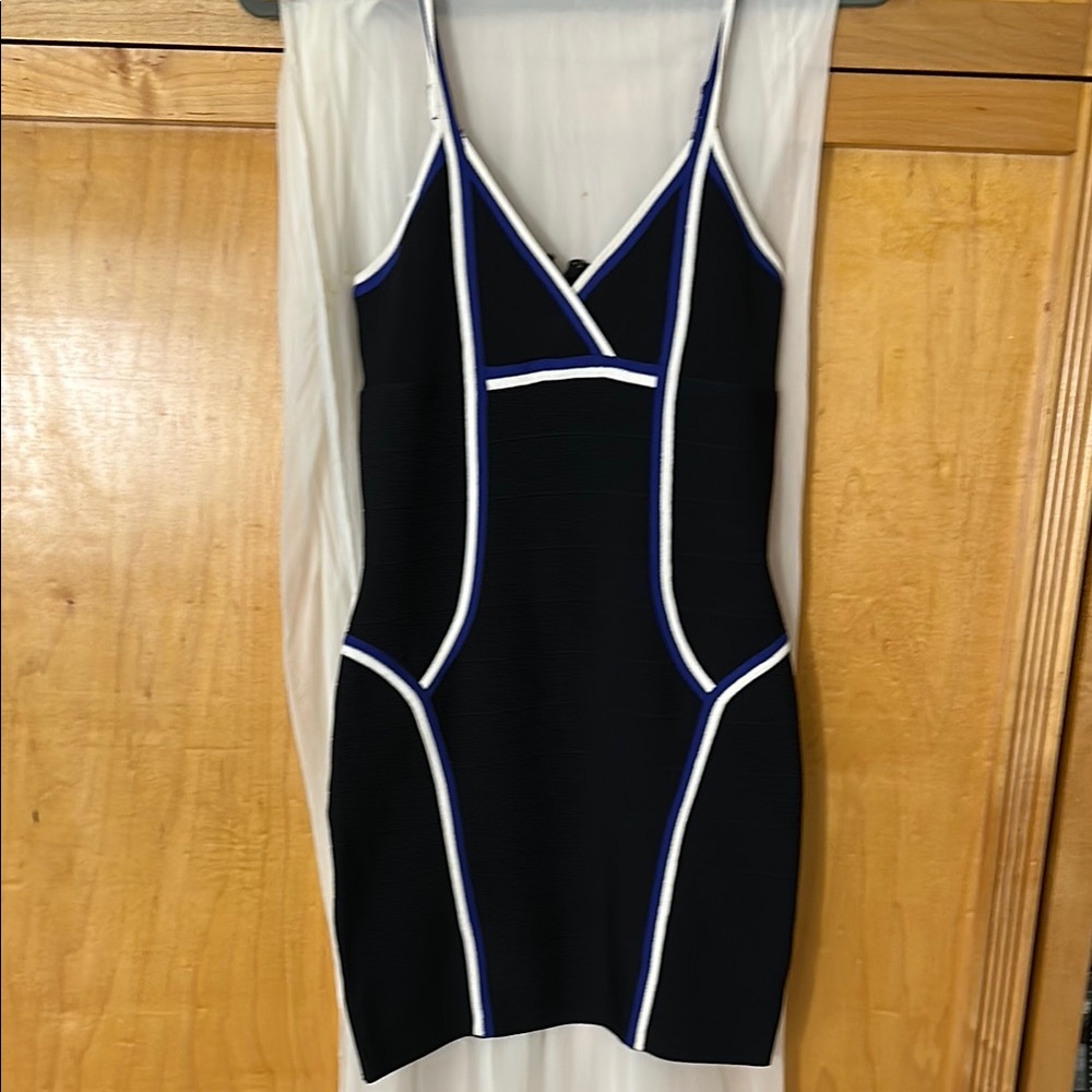 Guess Black Dress with Blue and White Accents